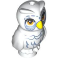 Lego NEW - Owl Elves with Yellow Beak Orange Eyes Sand Blue Feathers and Around Eyes Patte~ [White]