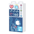 Lego NEW - Brick 1 x 2 x 3 with Medical Data Heart Temperature Pulse and Cat X-RayPattern~ [White]