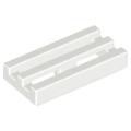 Lego Used - Tile Modified 1 x 2 Grille with Bottom Groove / Lip~ [White]