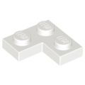 Lego Used - Plate 2 x 2 Corner~ [White]