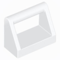 Lego NEW - Tile Modified 1 x 2 with Bar Handle~ [White]