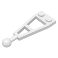 Lego Used - Plate Modified 1 x 2 with Long Tow Ball~ [White]