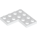 Lego Used - Plate 4 x 4 Corner~ [White]