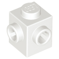 Lego NEW - Brick Modified 1 x 1 with Studs on 2 Sides Adjacent~ [White]