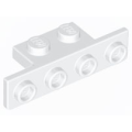 Lego NEW - Bracket 1 x 2 - 1 x 4 with Two Rounded Corners at the Bottom~ [White]