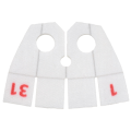 Lego NEW - Minifigure Cape Cloth Collar with 4 Square Strips with Calendar NumbersPattern~ [White]