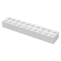 Lego Used - Brick 2 x 10~ [White]
