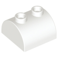 Lego NEW - Slope Curved 2 x 2 Double with 2 Hollow Studs~ [White]