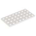 Lego Used - Plate 4 x 8~ [White]