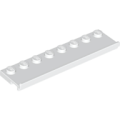 Lego Used - Plate Modified 2 x 8 with Door Rail~ [White]