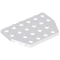 Lego NEW - Wedge Plate 4 x 6 Cut Corners~ [White]