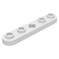 Lego NEW - Technic Plate 1 x 5 with Smooth Ends 4 Studs and Center Axle Hole~ [White]