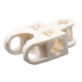 Lego Used - Technic Axle Connector 2 x 3 with Ball Joint Socket - Open Sides Angled Forks~ [White]