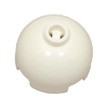 Lego NEW - Brick Round 2 x 2 Dome Top with Bottom Axle Holder - Vented Stud~ [White]