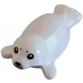 Lego NEW - Seal Baby with Black Eyes Nose and Mouth and Light Bluish Gray MuzzlePattern~ [White]