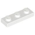 Lego Used - Plate 1 x 3~ [White]