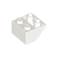 Lego Used - Slope Inverted 45 2 x 2 with Flat Bottom Pin~ [White]