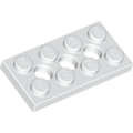 Lego NEW - Technic Plate 2 x 4 with 3 Holes~ [White]