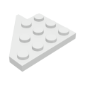 Lego Used - Wedge Plate 4 x 4 Wing Right~ [White]