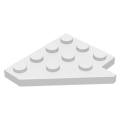 Lego Used - Wedge Plate 4 x 4 Wing Left~ [White]