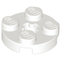 Lego Used - Plate Round 2 x 2 with Axle Hole~ [White]