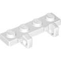 Lego Used - Hinge Plate 1 x 4 Locking Dual 1 Finger on Side~ [White]