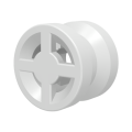 Lego Used - Wheel 8mm D. x 6mm~ [White]