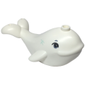 Lego NEW - Whale with Sand Blue Eyes Pattern~ [White]