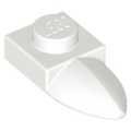 Lego NEW - Plate Modified 1 x 1 with Tooth Horizontal~ [White]