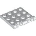 Lego NEW - Hinge Plate 3 x 4 Locking Dual 2 Fingers 7 Teeth~ [White]