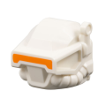 Lego NEW - Minifigure Headgear Helmet Space with Closed Visor Breathing Tubes and Antenna ~ [White]