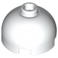 Lego NEW - Brick Round 2 x 2 Dome Top with Bottom Axle Holder - Hollow Stud~ [White]