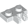 Lego NEW - Hinge Plate 1 x 2 Locking with 2 Fingers on Side and 9 Teeth~ [White]