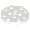 Lego NEW - Plate Round 4 x 4 with Hole~ [White]