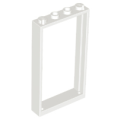 Lego Used - Door Frame 1 x 4 x 6 with 2 Holes on Top and Bottom~ [White]