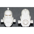Lego Used - Minifigure Headgear Helmet Underwater with Antenna and Clips~ [White]