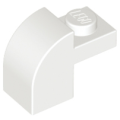 Lego Used - Slope Curved 2 x 1 x 1 1/3 with Recessed Stud~ [White]