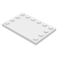 Lego NEW - Tile Modified 4 x 6 with Studs on Edges~ [White]