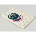 Lego Used - Tile Modified 4 x 6 with Studs on Edges with Chinese Logogram '' (Delicio...