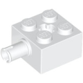 Lego NEW - Brick Modified 2 x 2 with Pin and Axle Hole~ [White]