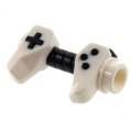 Lego Used - Minifigure Utensil Game Controller Holes on Sides for Bar with Black Buttons a~ [White]