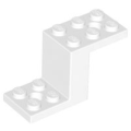 Lego NEW - Bracket 5 x 2 x 2 1/3 with 2 Holes and Bottom Stud Holder~ [White]