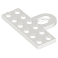 Lego NEW - Plate Modified 2 x 6 with Coupling Female~ [White]