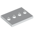 Lego NEW - Tile Modified 3 x 4 with 4 Studs in Center~ [White]