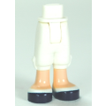 Lego Used - Mini Doll Hips and Trousers Cropped with Light Nougat Legs and Dark BlueShoes~ [White]