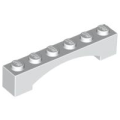 Lego Used - Arch 1 x 6 Raised Arch~ [White]