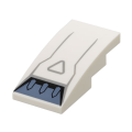Lego NEW - Slope Curved 4 x 2 with Sand Blue Air Intake Vent Light Bluish Gray Triangle an~ [White]