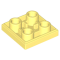 Lego NEW - Tile Modified 2 x 2 Inverted~ [Bright Light Yellow]