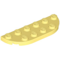 Lego NEW - Plate Round Corner 2 x 6 Double~ [Bright Light Yellow]