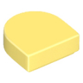 Lego NEW - Tile Round 1 x 1 Half Circle Extended~ [Bright Light Yellow]